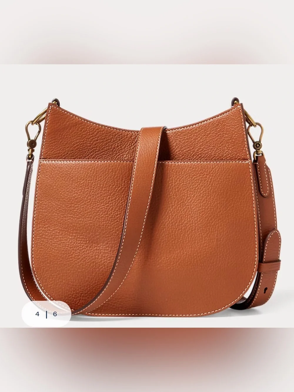 Ralph Lauren Leather Convertible satchel crossbody Bag - Picture 3 of 15